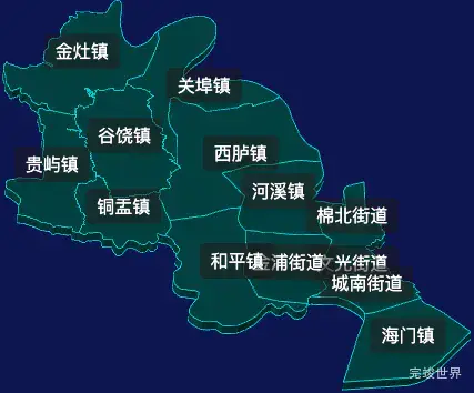 threejs汕头市潮阳区geoJson地图3d地图css2d标签